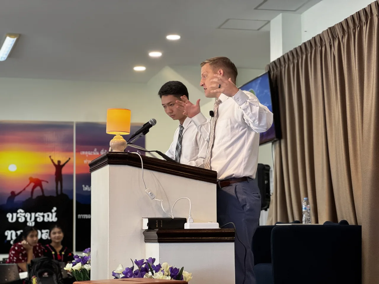 Preaching the Word at a Sunday worship service